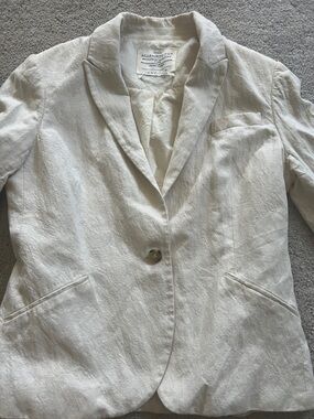 AllSaints Cream Blazer Jacket